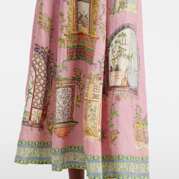 Alemais Monte Midi Dress Pink Print - Picture 5 of 16